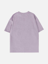 T-Shirt mit Blumen-Flock-Print